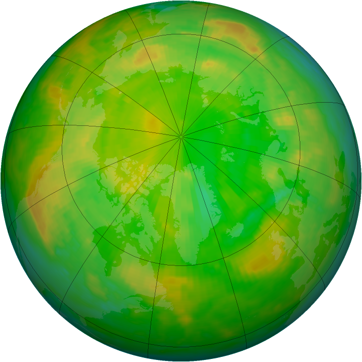 Arctic ozone map for 26 June 1998